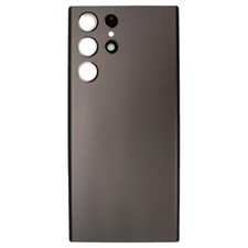 Back Glass with Camera Lenses for Samsung Galaxy S22 Ultra Black Aftermarket