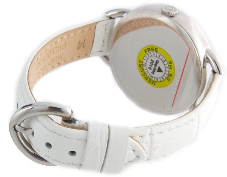 Orologio Coach Donna 14501806 Cassa Acciaio Inox Quadrante Bianco Cinturino Pelle Bianco