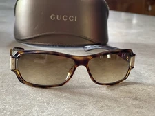 Gucci Tortoise Shell Sunglasses with Case