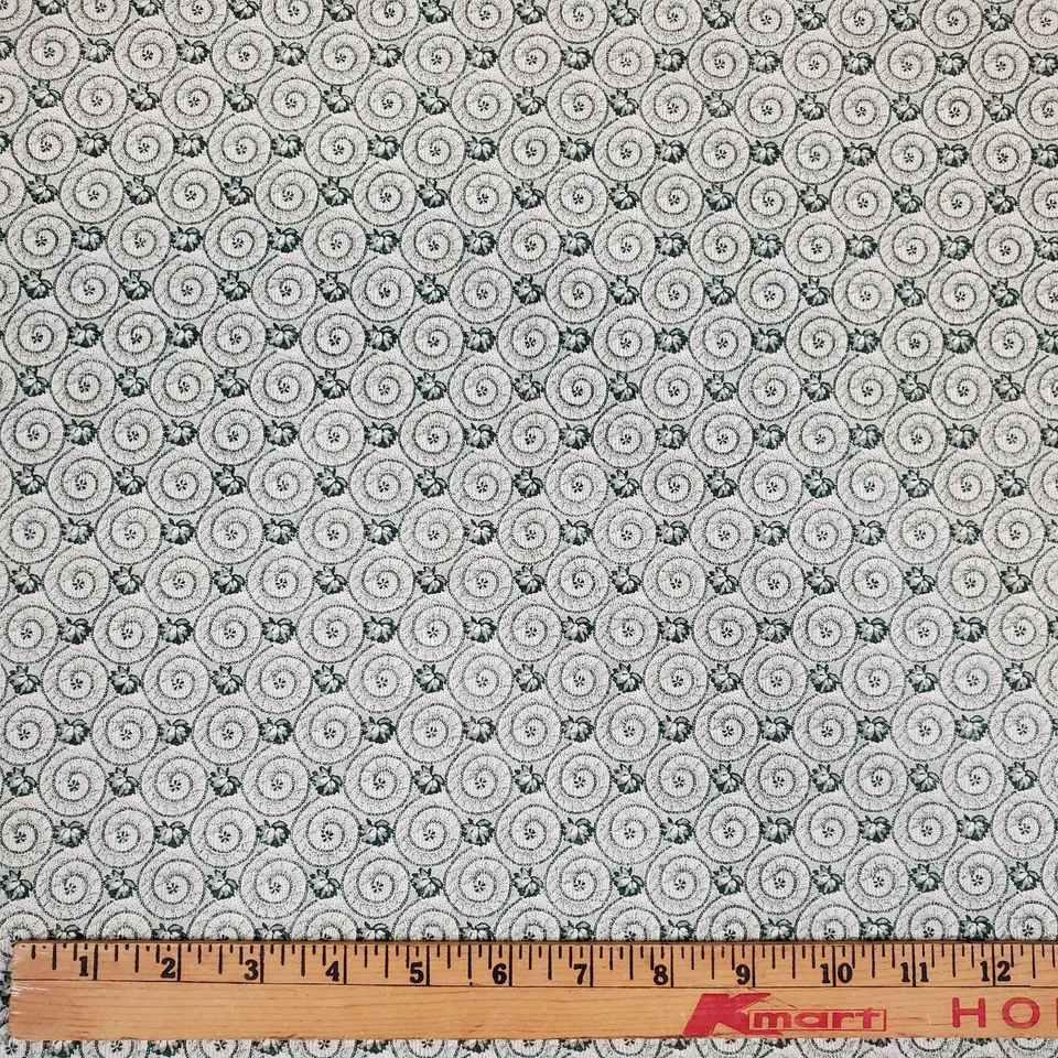 Tela Calicó Vintage Años 70 2.25 Yardas Algodón Verde Floral Telas Generales Precortadas Foto 2 de 4