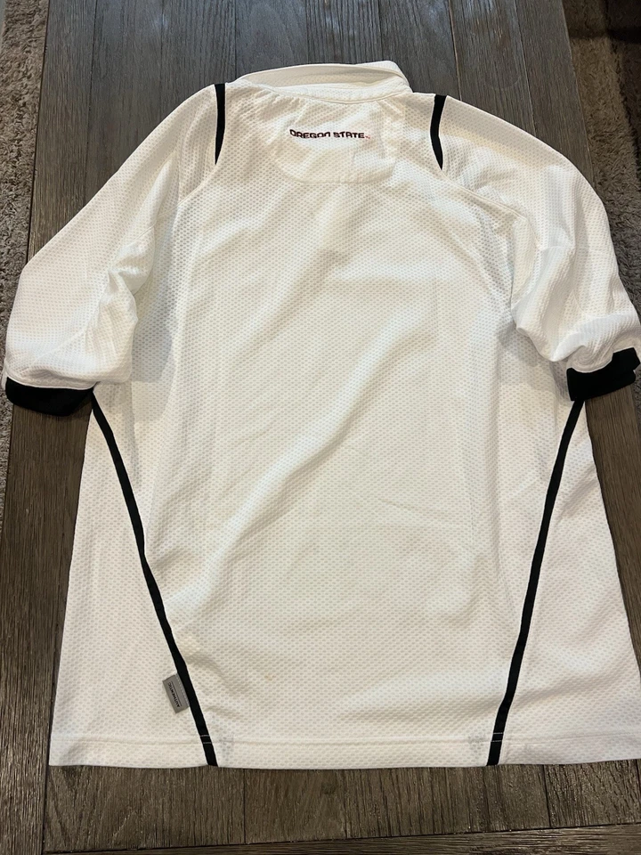 Mens Nike Oregon State Beavers Polo Shirt White Medium - Image 2 of 2