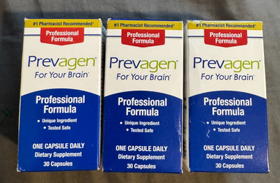 New Lot Of 3 Boxes Genuine Prevagen Professional Formula 30x3 90 Capsules