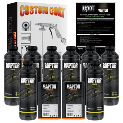 #ad U POL Raptor Black Urethane Spray On Truck Bed Liner Spray Gun 8 Liters $274.99