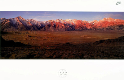 1993 Nike There is No Finish Line Poster Mountains #5346 Sealed