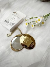 Dior Beauty Cosmetic Makeup Gold Pocket Mirror with New Box