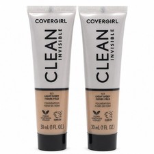 COVERGIRL Clean Invisible Foundation Makeup, Dewy Glowy 103 LIGHT IVORY 2PK