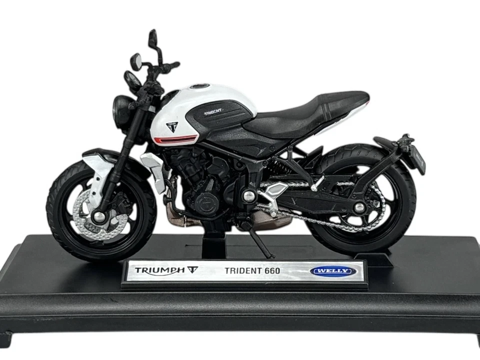 WELLY TRIUMPH TRIDENT 660 1:18 MOTORRAD DIE CAST MODEL NEU IM KASTEN 12860 - Bild 3 von 4