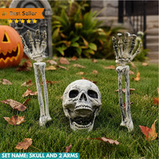 Halloween Skeleton Decorations Outdoor, 3 Pcs Skeleton Groundbreaker