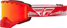 Fly Racing Focus Snow Goggles Red/Grey w/ Red Mirror/Amber Lens 37-50079