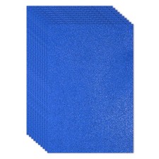 10 Sheets 2mm Glitter Foam Sheet, 16" x 12" Dark Blue Sparkle EVA Paper