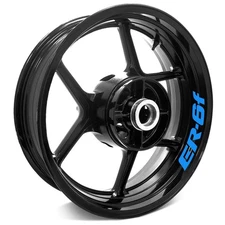 Aqua Stripe Decal Wheel Stickers For Kawasaki ER6F 09-16