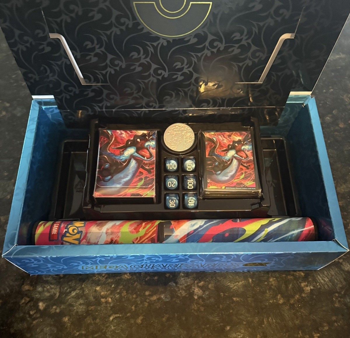 Pokémon TCG: Mega Charizard X UPC accesories (no promo cards or