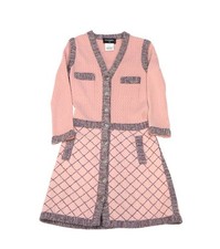 CHANEL Pink Cashmere Knit Dress 41692 148821464