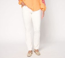 Belle by Kim Gravel Regular TripleLuxe Twill Heart to Heart Jean Cream 6 New