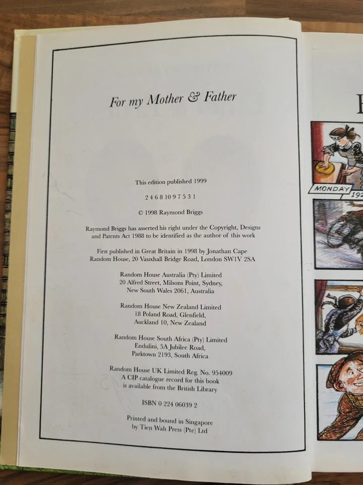 Ethel & Ernest: A True Story SIGNED COPY Raymond Briggs  1999 edition Hardback - Image 3 of 4