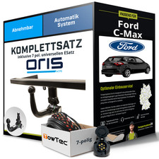 Für FORD C-Max I Typ DM2 Anhängerkupplung abnehmbar +eSatz 7pol uni 03- NEU