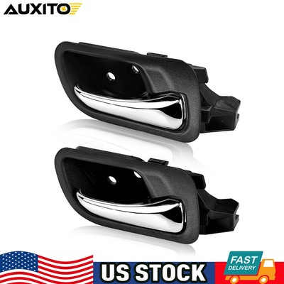 AUXITO Interior Door Handle For 2003-2007 Honda Accord Sedan – Driver Side Front, Black Plastic