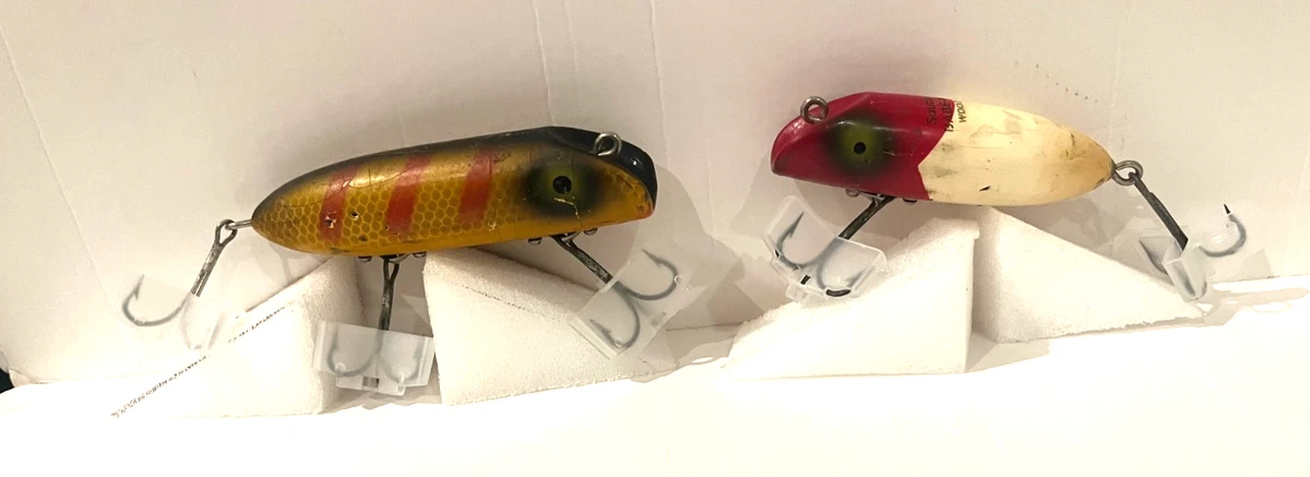 Appât de pêche vintage en bois South Bend Oreno sans