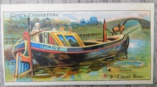 Boats of The World No. 9 Canal Boat Vintage Imperial Tobacco Co Trading Card