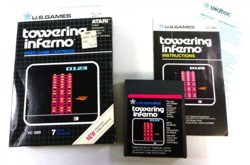 Atari 2600: TOWERING INFERNO with ORIGINAL BOX & Manual ACTUALLY TESTED  - Afbeelding 1 van 5