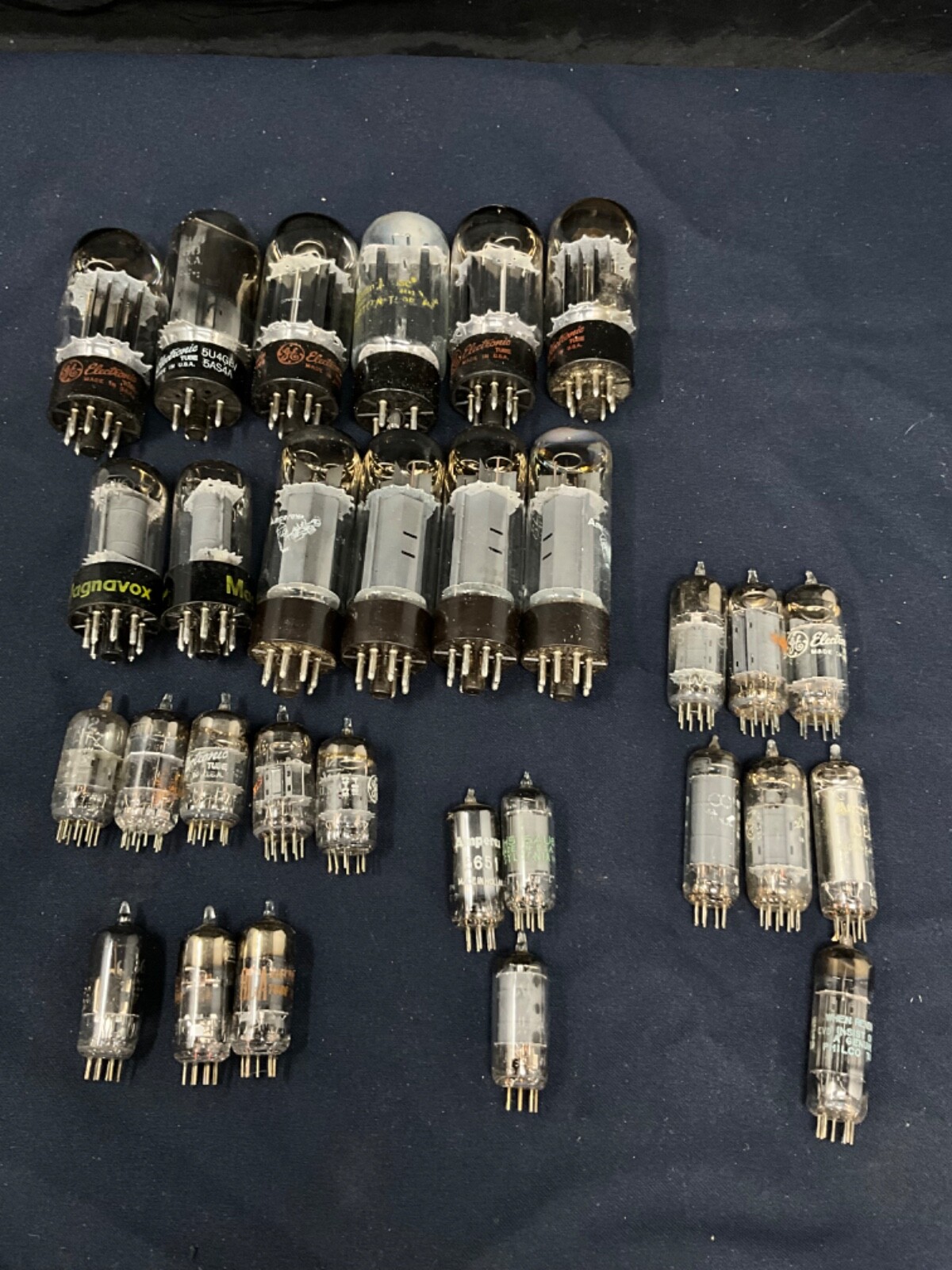 Lot 30 UNTESTED Amperex EL34 6CA7 Westin GE 6AS7 GA Magnavox 6V6GT 12AT7