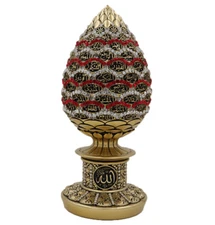 Islamic Home Table Decor Gift Gunes 99 Names Allah Esma Egg Gold/White/Red 1669