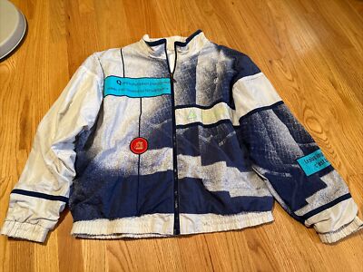 Vintage Le Coq Sportif Jacket Mens Large Blue Windbreaker Zip