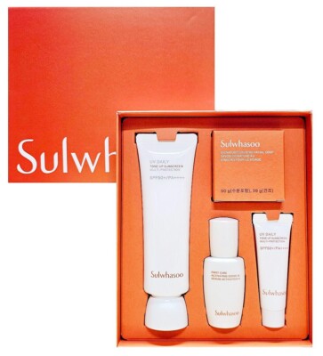 Sulwhasoo UV Daily Tone Up Sunscreen Set 4 Items Sun Cream SPF50