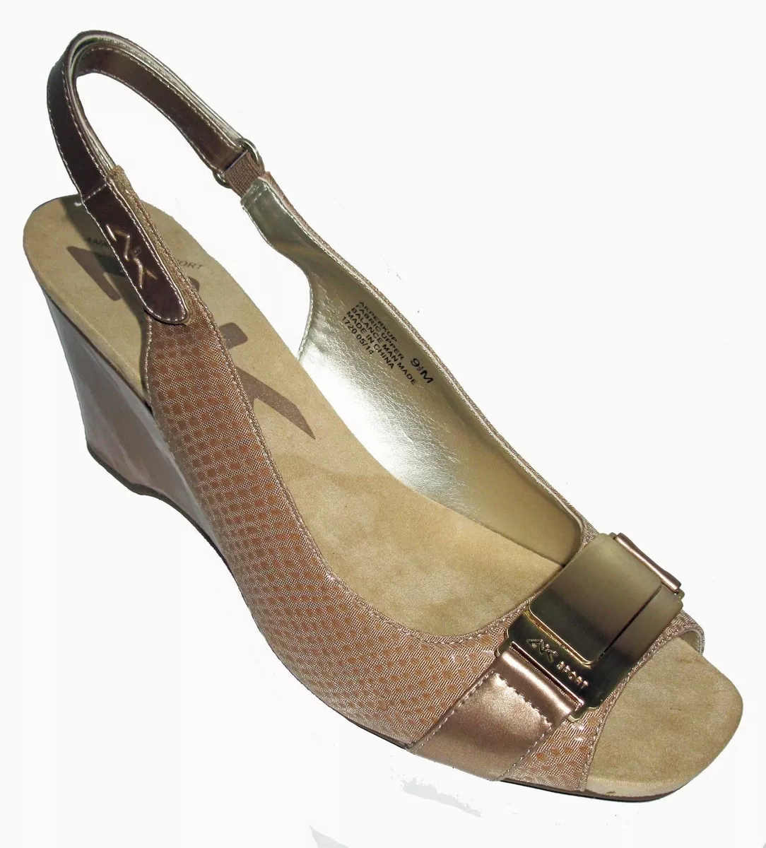 Anne klein peep toe wedges new arrivals
