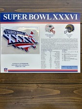 The Official NFL Super Bowl Patch Collection Super Bowl 36 Patriots vs Rams