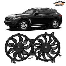 For 2008-2013 Infiniti G37 3.7L 3696CC Radiator Condenser Cooling Fan Assembly