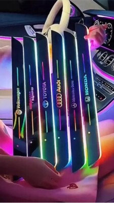 Wiederaufladbare LED Front/Heck Auto Einstiegsleisten Licht Drahtlose Auto-Sensing UK VERKÄUFER