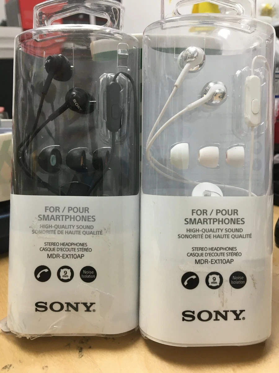 Sony MDR EX110AP Stereo Headphones For Android Apple Smartphones