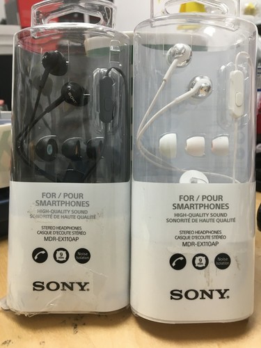 Sony MDR-EX110AP Stereo Headphones For Android Apple Smartphones \u0026 MIC |  eBay