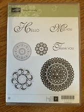 Stampin Up LACY  LOVELY Rubber Cling Stamp Set