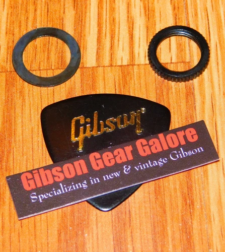 Gibson Les Paul Switch Nut Washer Set Black Toggle Mounting Guitar Parts HP T