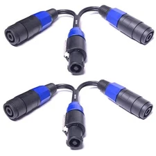CESS-132 Speakon Splitter Cable Speak-on Break Out for Speaker Cable 2 Pack 1...