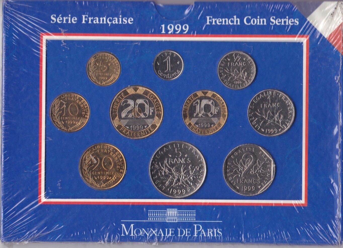 MONNAIE DE PARIS Lot de 7 coffrets années 1999, 2001, 20…