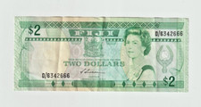 Two Dollars Banknote Fiji 1988 - P#87a- Sehr gut Erhalten ( VF )