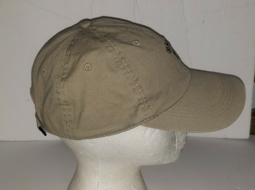 BLUEGRASS khaki Tan Cotton Embroidered Adjustable Cap Hat | eBay