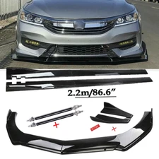 For Honda Accord Civic Front Bumper Lip Spoiler Chin Splitter Gloss Black Body K
