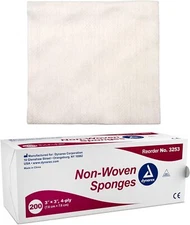 Dynarex 3254 Non-Woven Sponge 4 in. x 4 in. 4 Ply (Bag of 200)