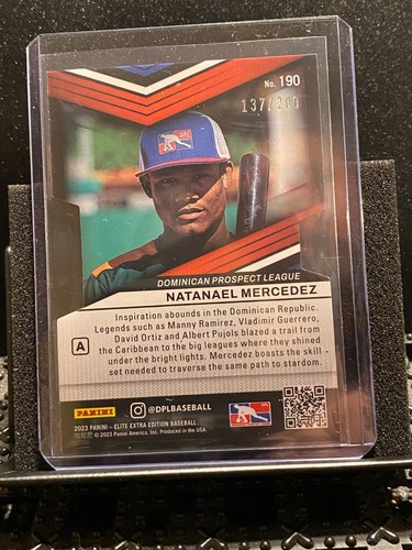 Natanael Mercedez 2023 Elite Extra Prime Numbers Red Die-Cut #137/200 - DPL - Picture 2 of 2