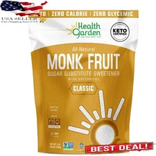 Health Garden, Keto Certified,Natural Monk Fruit Sugar Substitute Sweetener,3 lb