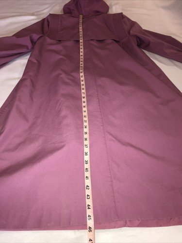 Vintage Fleet Street Womens Winter Trench Coat Dark Mauve Long Lined (No SZ Tag) - Picture 13 of 15