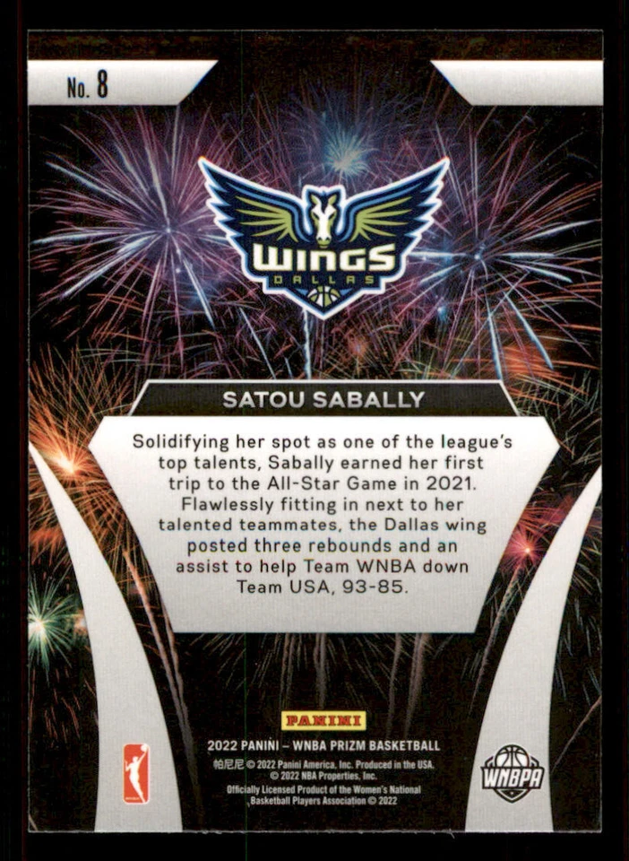 2022 Panini Prizm WNBA Fireworks #8 Satou Sabally - Image 2 of 2