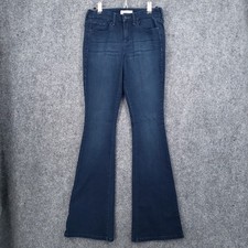 Jessica Simpson Jeans Womens 26 Blue Uptown Slim Flare Stretch Dark Wash Denim