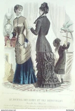 J.Dames & Demoiselles 1874 Fashion Engraving # 1693 (Old Fashion Plate)