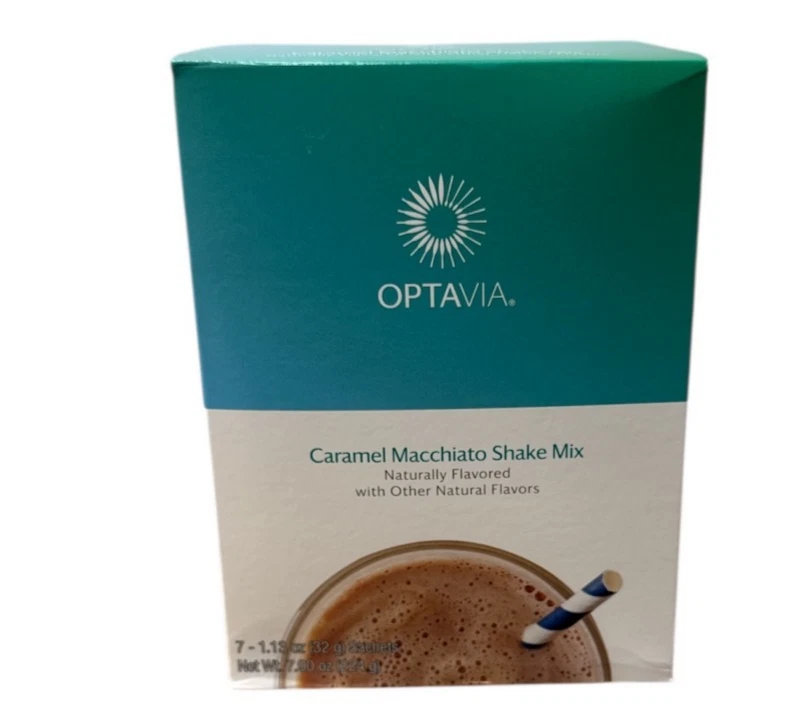 Optavia Caramel Macchiato Shake 7 Packets - New - Exp 07/26