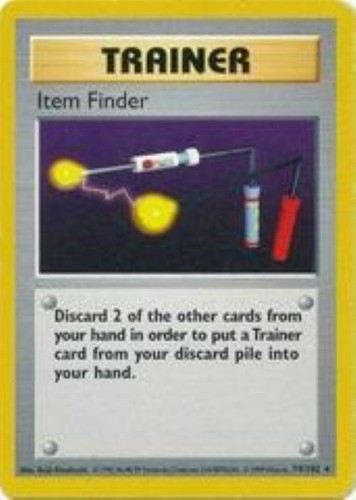 Pokemon Item Finder Wizards 1999 Base Set Shadowless Item Finder 74/102 LP